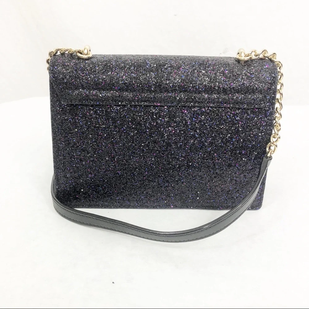 NEW Kate Spade Eden Sunset Lane Shoulder Handbag Purse, Black Shimmer